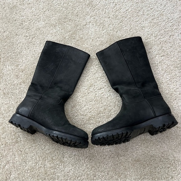 Cole Haan Black Leather Mid Calf Riding Boots Women’s Size 5 M F5755 Outdoor, - Picture 2 of 16